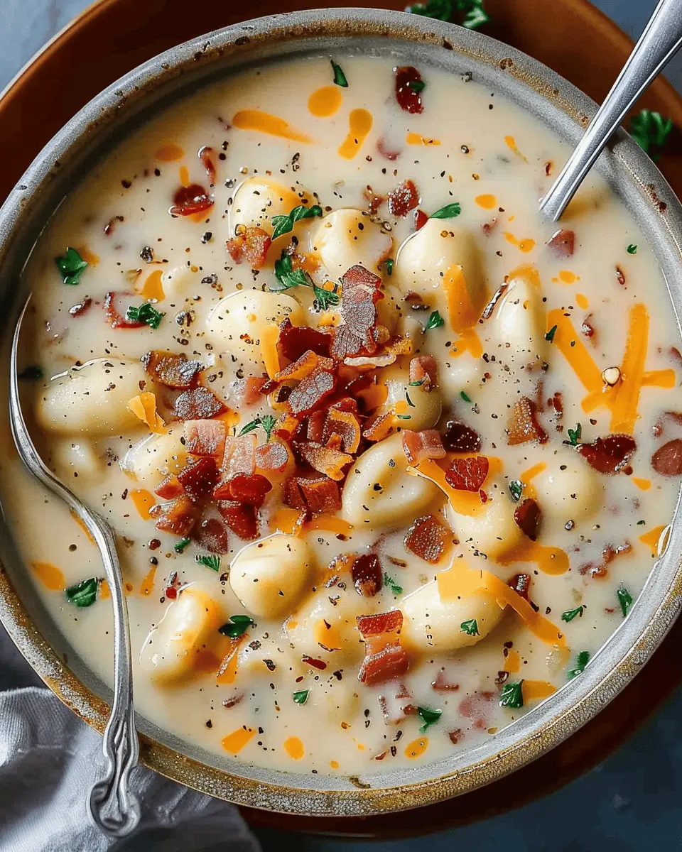 Bacon Cheddar Gnocchi Soup: Indulgent Comfort in a Bowl
