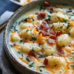Bacon Cheddar Gnocchi Soup
