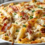 Creamy Chicken Bacon Ranch Pasta Bake
