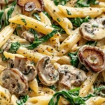 Creamy Mushroom Spinach Pasta