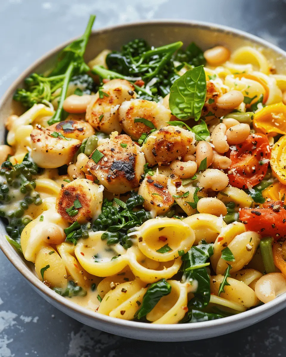 Creamy Protein-Packed Pasta Bowl with Turkey Bacon and Chicken Ham