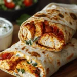 Crispy Air Fryer Chicken & Mozzarella Wraps