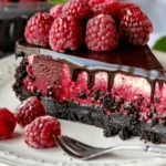 Dark Chocolate Raspberry Cheesecake