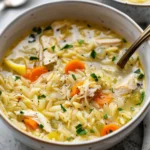 Lemon Chicken Orzo Soup
