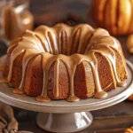 Pumpkin Bundt Cake with Brown Sugar Icing