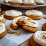 Pumpkin Sugar Cookies with Cream Cheese Frosting