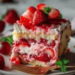 Strawberry Earthquake Cake