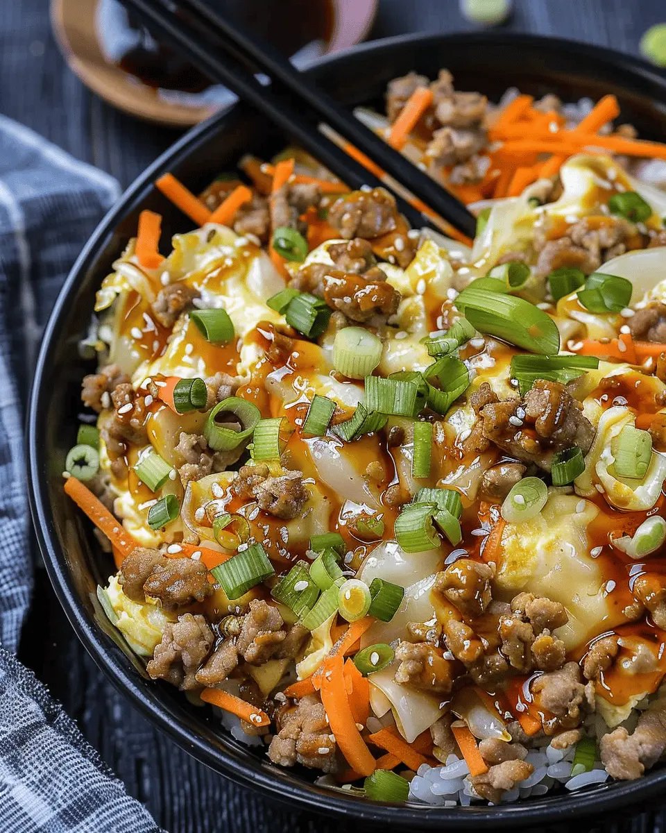 Egg Roll in a Bowl: Easy Turkey Bacon and Veggie Delight