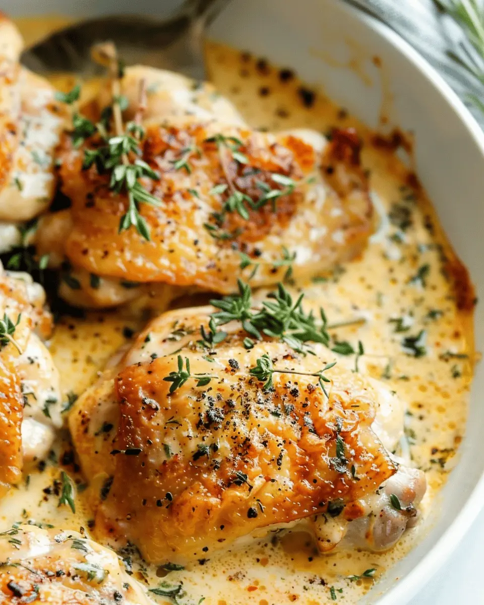 Creamy Oven Baked Chicken Thighs: Easy Comfort Food Delight