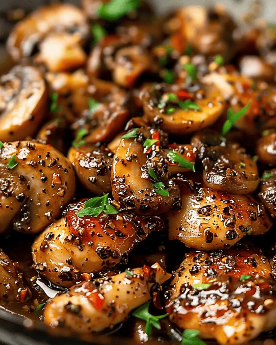 Black Pepper Chicken with Mushrooms: An Easy, Flavorful Delight