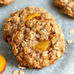 Healthy Peach Oatmeal Breakfast Cookies