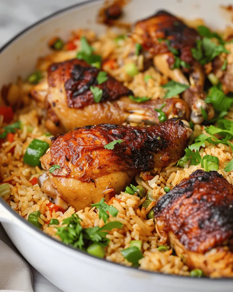 One Pot Chicken and Rice: Easy Recipe with Savory Turkey Bacon