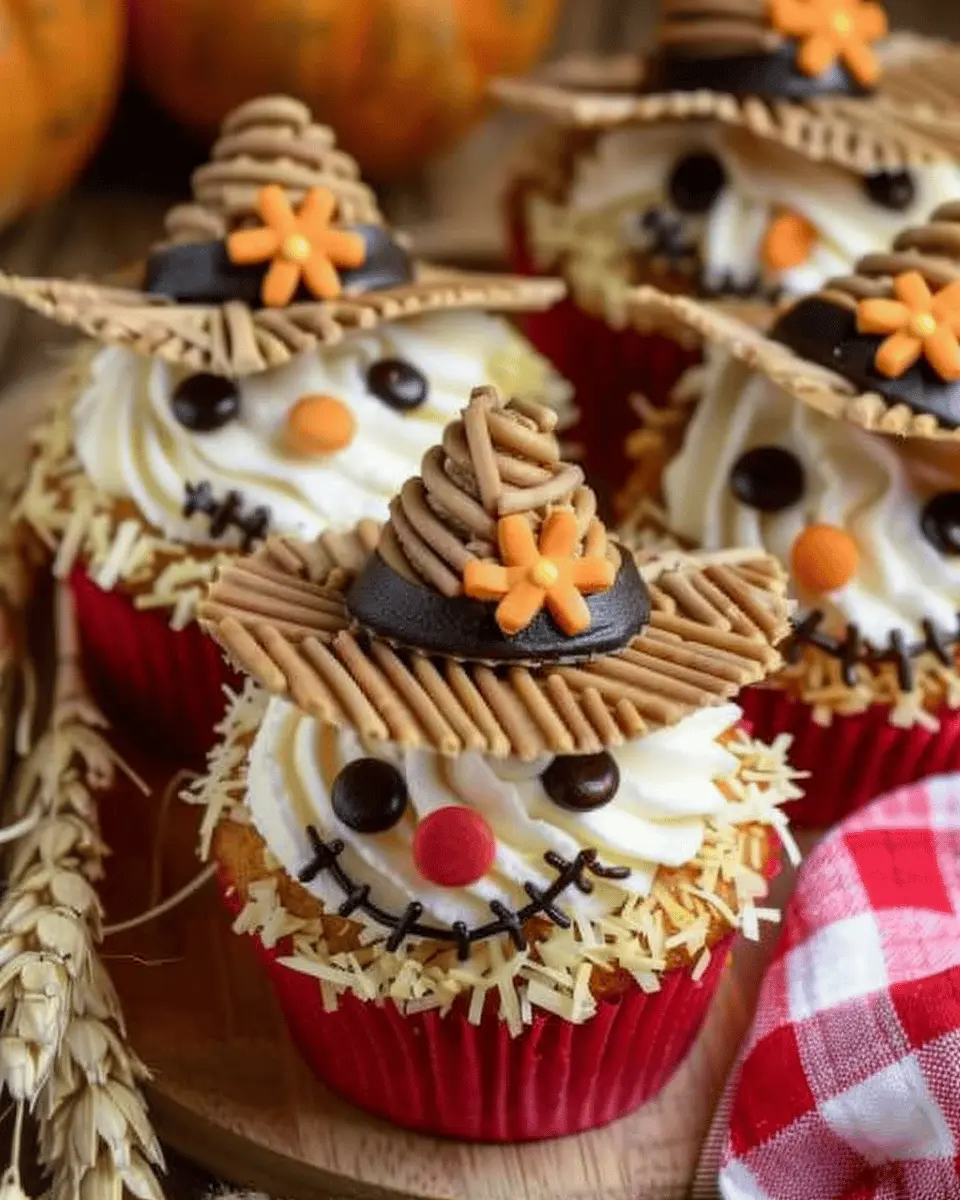 Super Duper Cute Scarecrow Cupcakes Recipe for Joyful Fall Celebrations