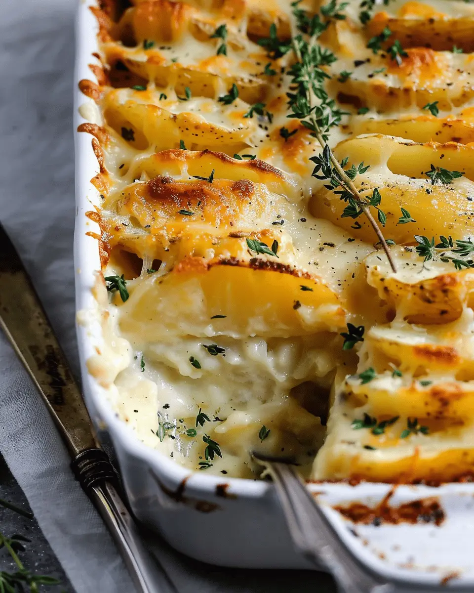 Cheesy Scalloped Potatoes with Turkey Bacon: A Comforting Delight