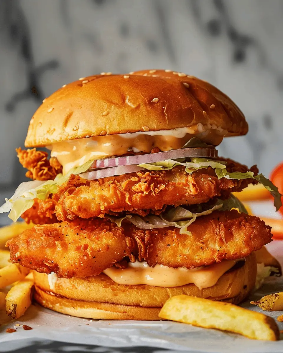 Crispy Fried Fish Sandwich Recipe with Turkey Bacon Twist