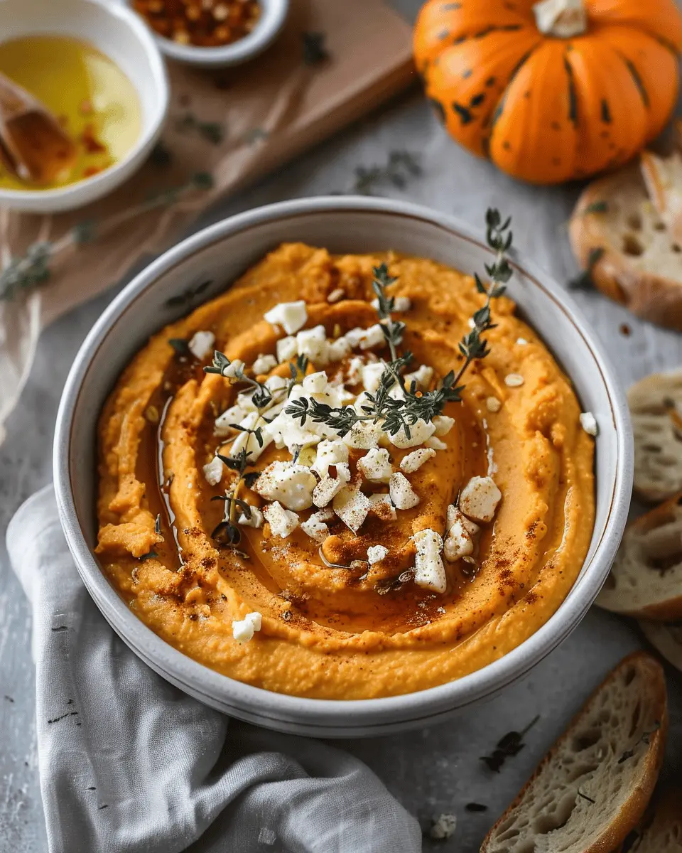 Pumpkin Whipped Feta Dip: A Deliciously Creamy Appetizer