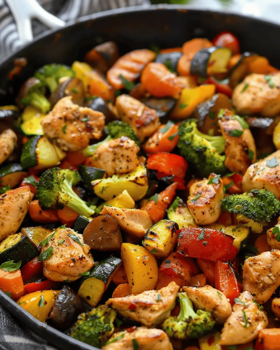 Healthy Chicken and Vegetables Skillet: Easy Weeknight Delight