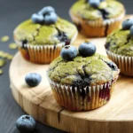 Blueberry Matcha Muffins