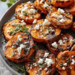 Honey Feta Sweet Potato Rounds