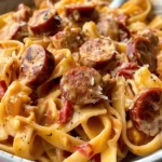 One Pot Creamy Cajun Sausage Pasta
