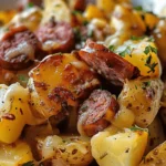 Cheesy Ranch Potatoes and Smoked Sausage