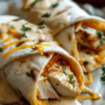 Cheesy Garlic Chicken Wraps
