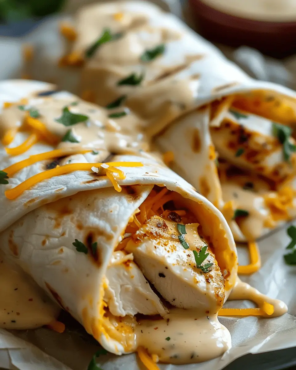 Cheesy Garlic Chicken Wraps: The Best Homemade Indulgence