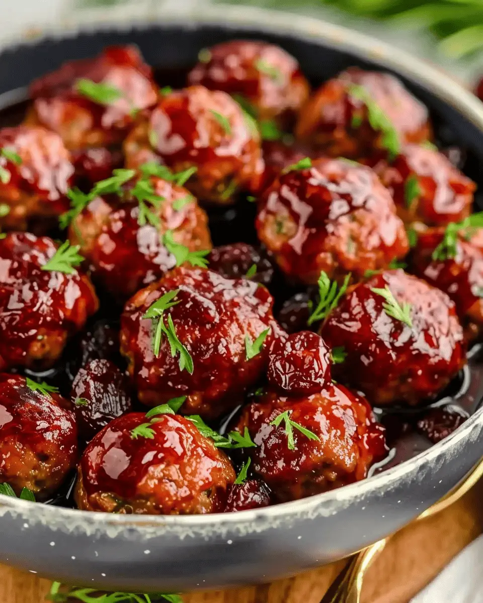 Quick Christmas Cranberry Meatballs: Easy Turkey Bacon Delight