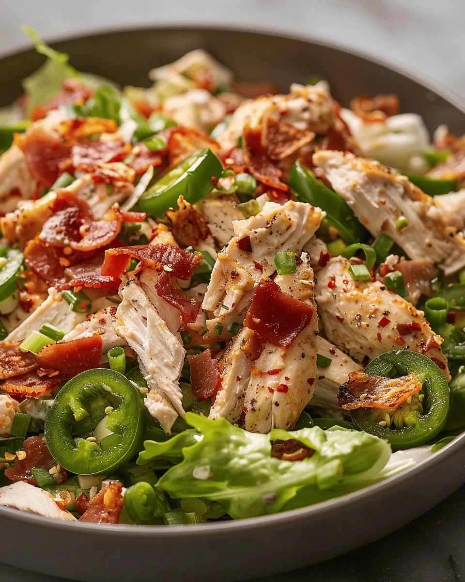 Jalapeño Popper Chicken Salad: Easy & Delicious with Turkey Bacon