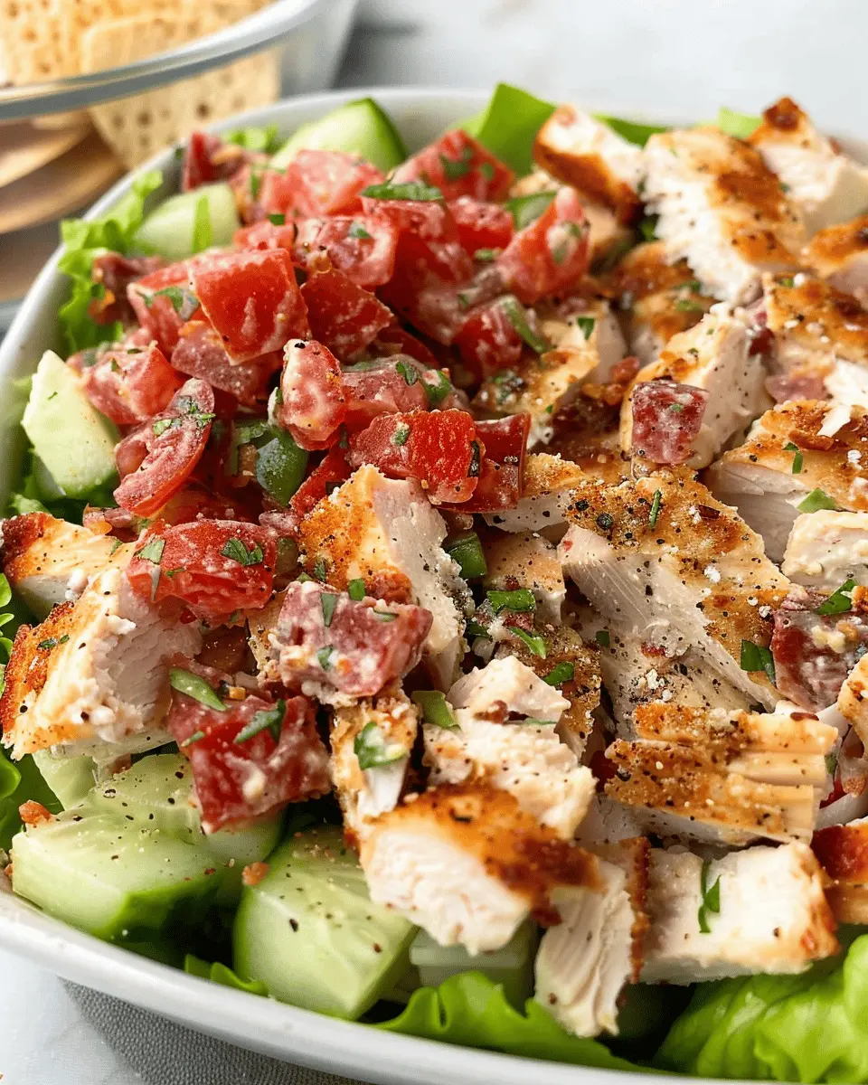 BLT Chicken Salad with Turkey Bacon: A Fresh and Easy Delight