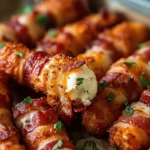 Nashville Hot Bacon Wrapped Mozzarella Sticks