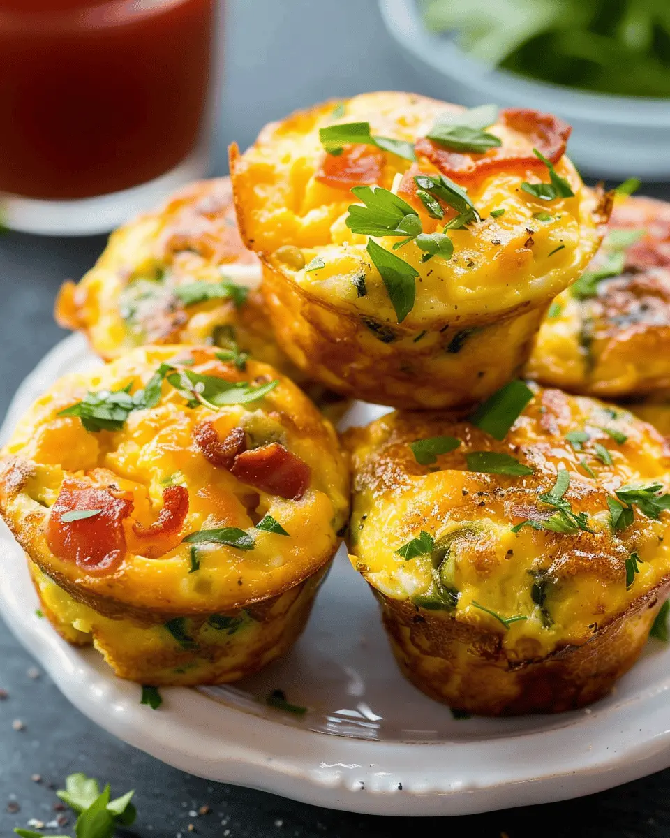 Breakfast Egg Muffins: Easy Turkey Bacon & Chicken Ham Delight