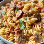 One Pot Creamy Cajun Sausage Pasta