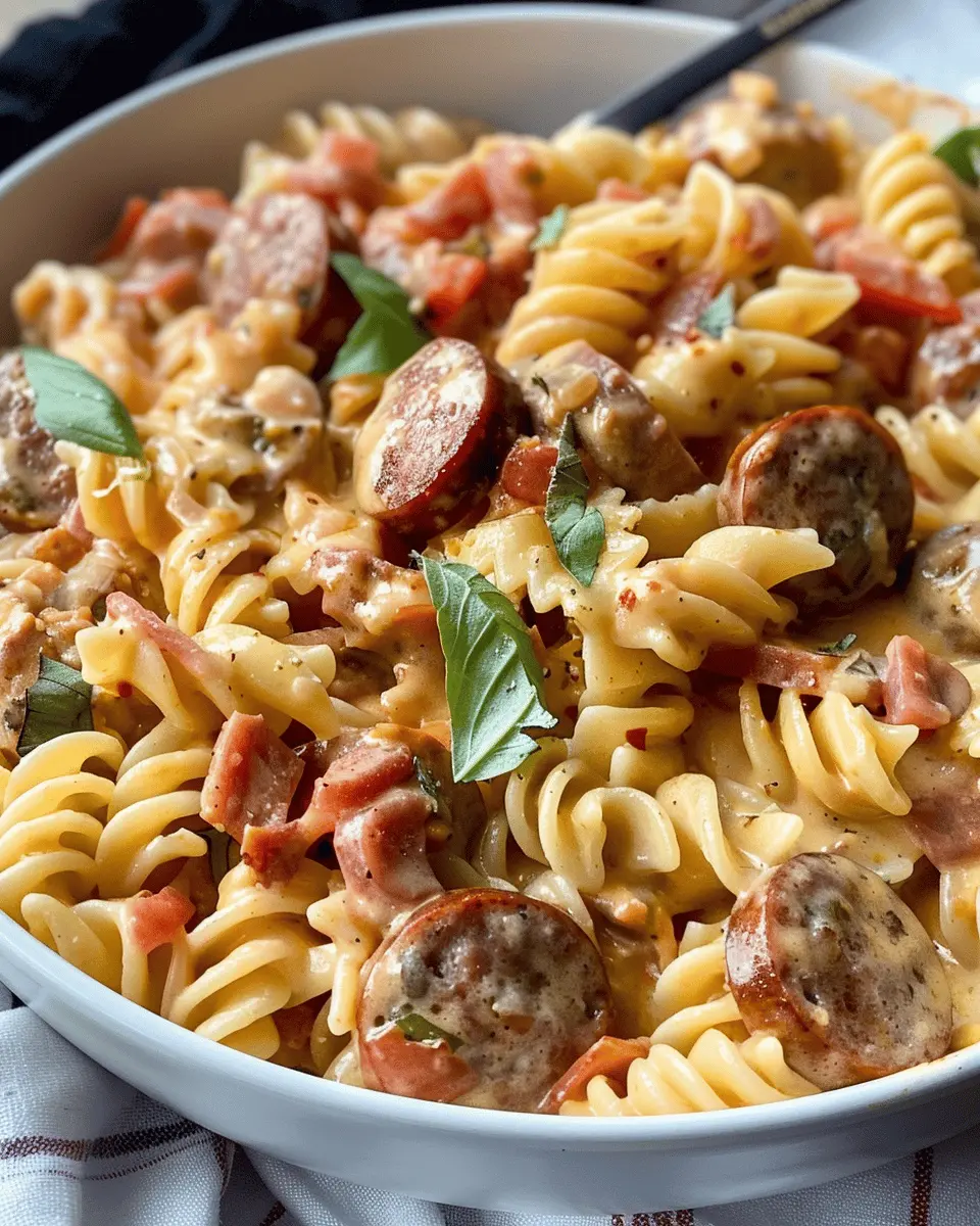 One Pot Creamy Cajun Sausage Pasta: Easy Weeknight Delight