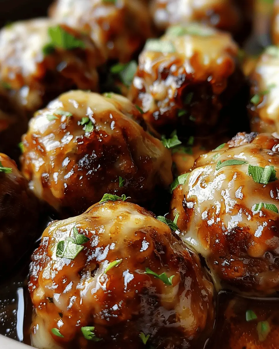 Crockpot French Onion Meatballs: Savory Joy with Turkey Bacon