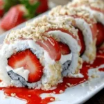 Creative & Cute Strawberry Shortcake Sushi Roll Dessert Recipe