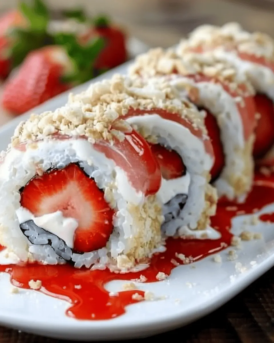 Creative & Cute Strawberry Shortcake Sushi Roll Dessert Recipe to Delight Your Taste Buds