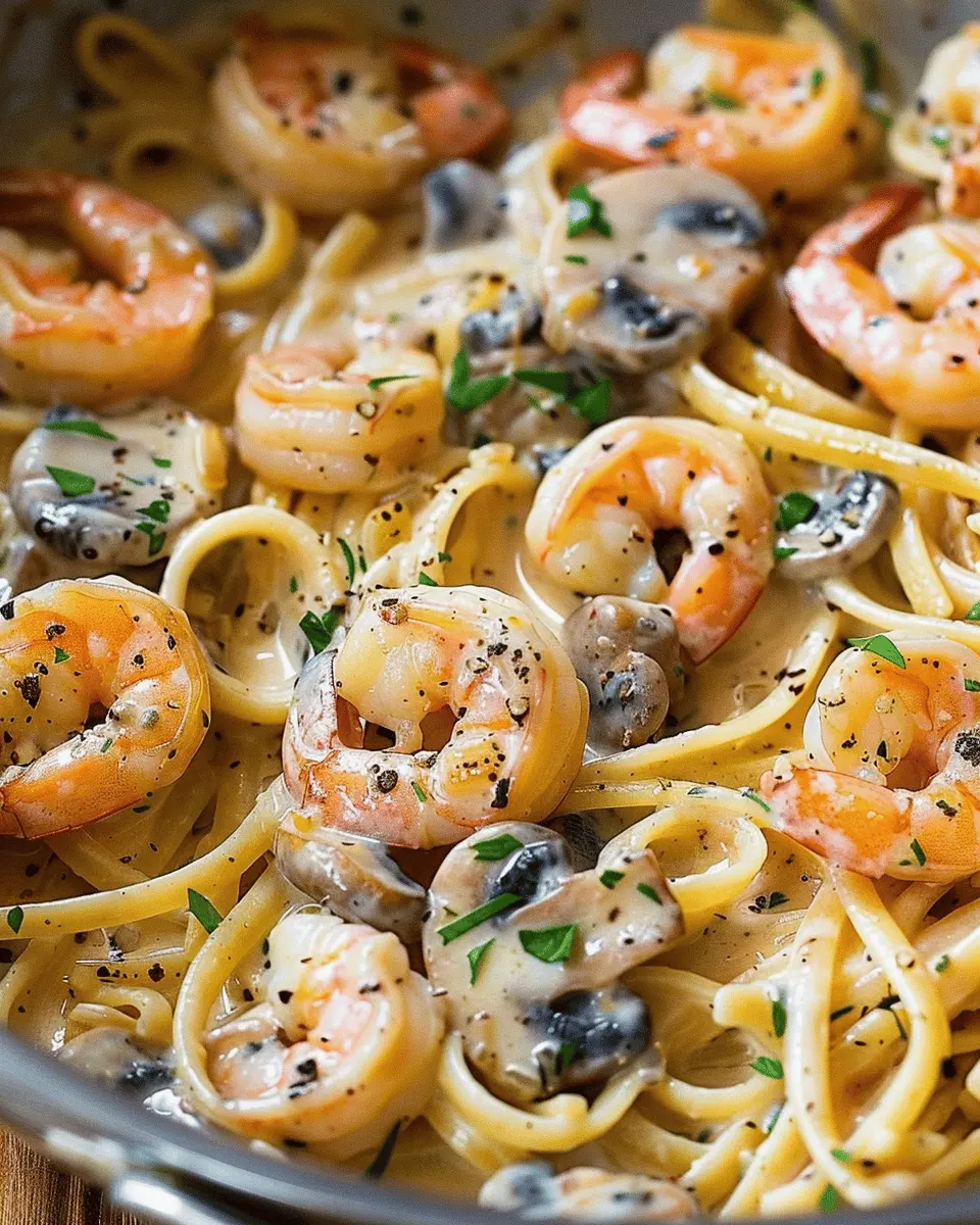 Creamy Shrimp Pasta with Mushrooms: A Delightful Indulgence