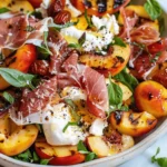 Grilled Nectarine Burrata Prosciutto Salad