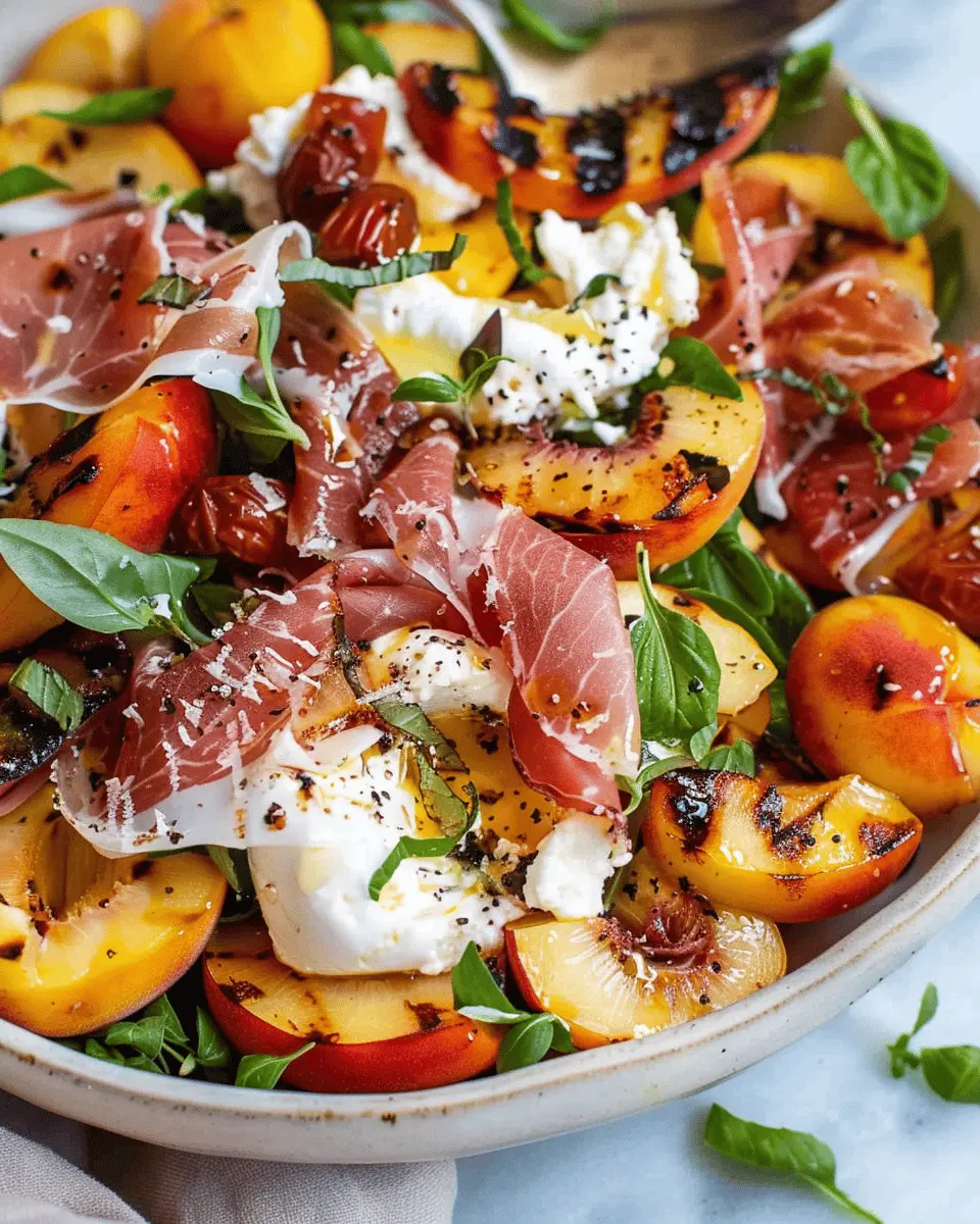 Grilled Nectarine Burrata Prosciutto Salad: A Juicy Summer Delight