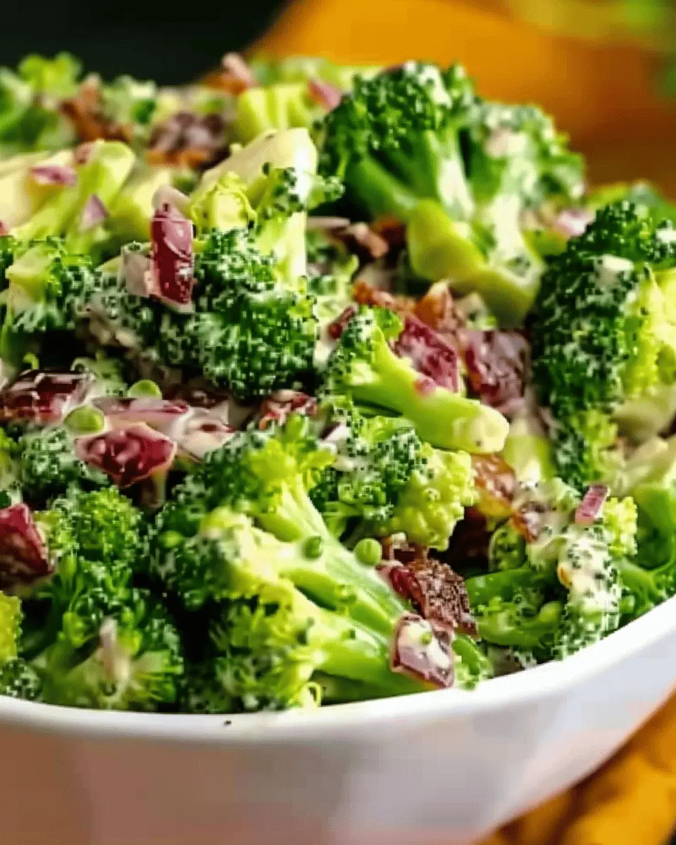 The Best Broccoli Salad with Turkey Bacon and Chicken Ham Delight