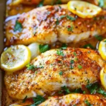 Spicy Lemon Garlic Baked Tilapia