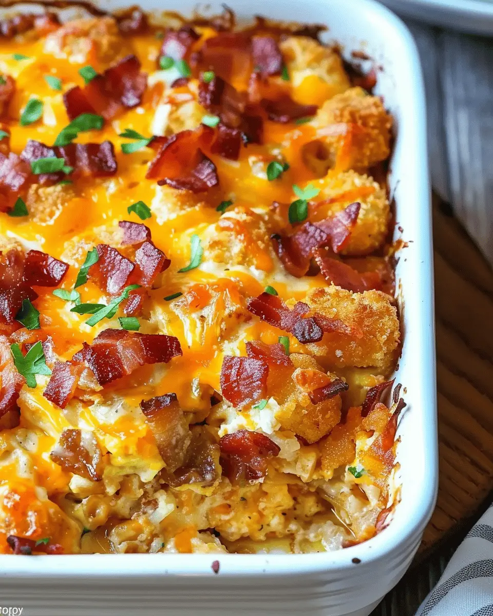 Cracked Out Tater Tot Breakfast Casserole: Indulgent Breakfast Magic