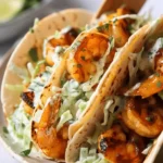 Cilantro Lime Shrimp Tacos with Creamy Slaw