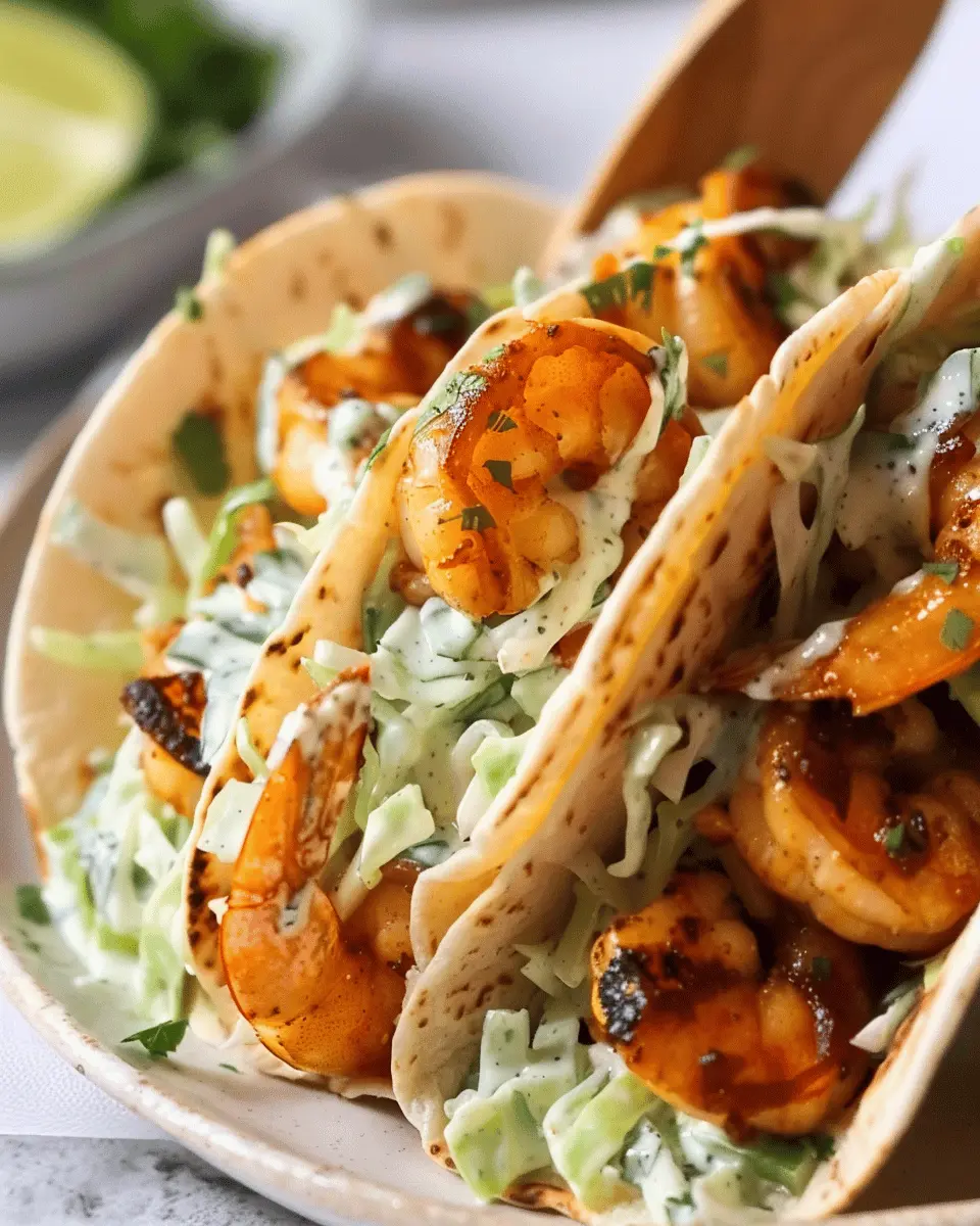 Cilantro Lime Shrimp Tacos: Easy Recipe with Creamy Slaw