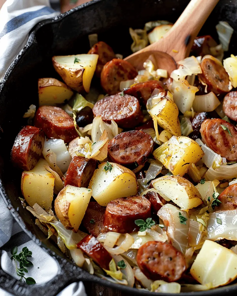 Sausage Potato Cabbage Skillet Fry: Easy Comfort Food Delight