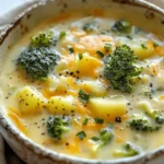 Crockpot Potato Broccoli Cheddar Soup