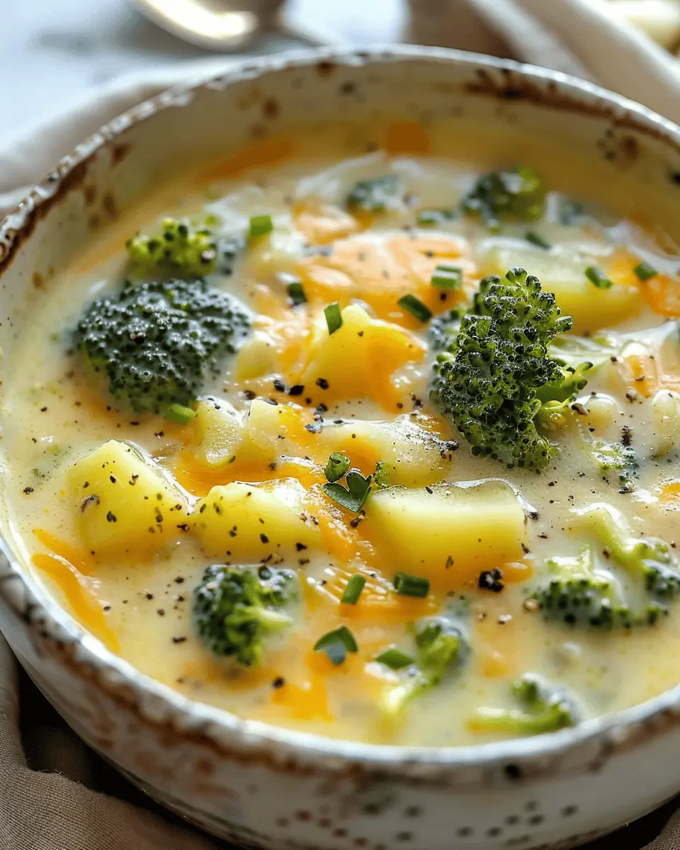 Crockpot Potato Broccoli Cheddar Soup: Comforting and Easy Delight