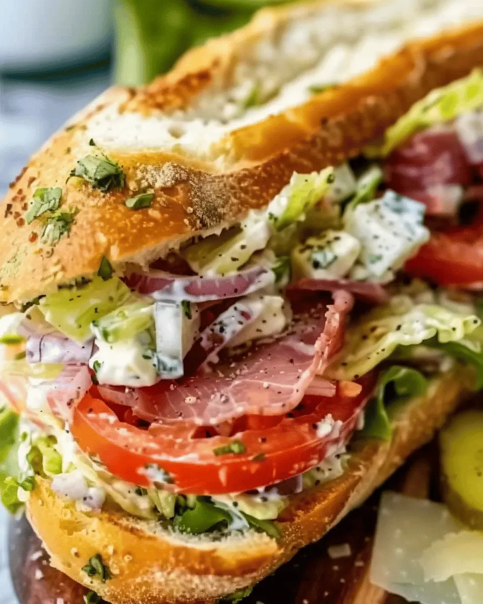 Italian Grinder Salad Sandwich: A Delicious Twist with Turkey Bacon