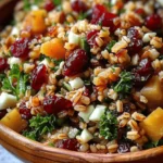 Autumn Harvest Grain Salad with Cranberries